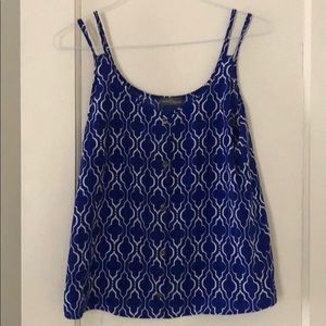 Blue patterned tank
